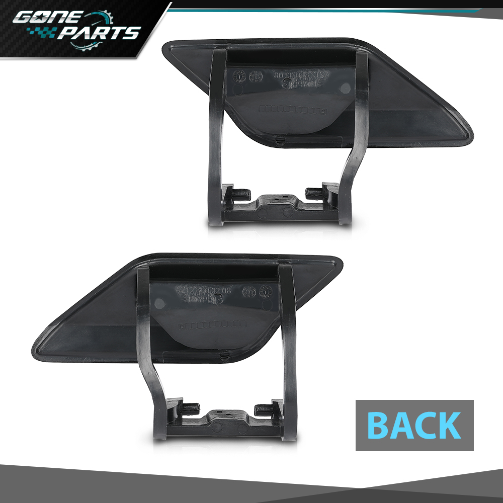 Pair Front Headlight Washer Covers For Mercedes E-Class W212 E500 E350 - Unpainted