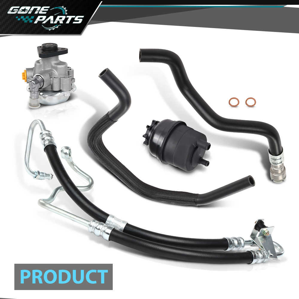 Complete Power Steering Pump Kit For BMW E46 325i & 330i (2001-2005) - Includes Pump, Hoses, Reservoir & Cap By REIN/LAIPZ