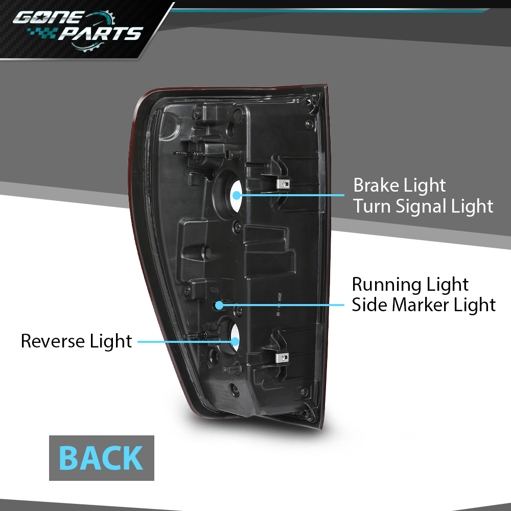 Halogen Tail Lights For 2019-2022 GMC Sierra 1500/2500/3500 – Chrome Housing, Clear & Red Lens