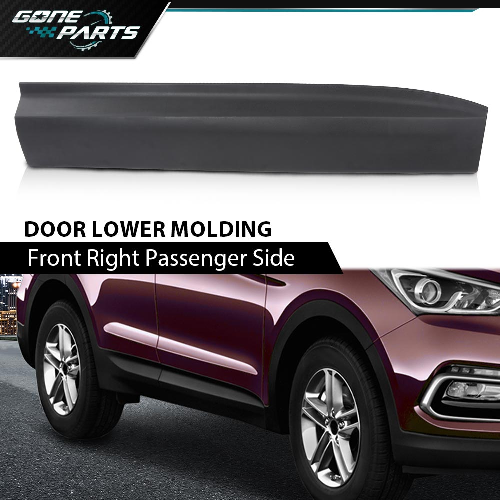 Front Right Door Lower Molding / Garnish For 2013-2018 Hyundai Santa Fe Sport – Black (Passenger Side)
